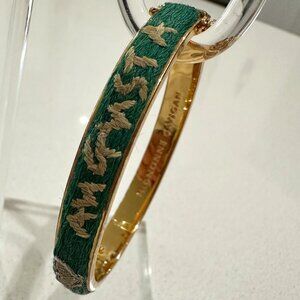 Mignonne Gavigan Gold and Green Elephant Bangle Bracelet